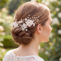 WILLBOND rhinestone close-up showing crystal sparkle that enhances bridal hairstyles