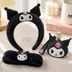 WINBBY plush headband with scrunchies stacked for comfortable wear