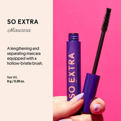 WINKY LUX wand closeup displaying hollow-bristle brush for precise lengthening