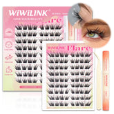 WiWiLINK front packaging showing complete Flare Lash Clusters kit for quick setup