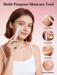 WLU dermaplane razor LED illuminated detail for better hair visibility