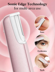 WLU dermaplane razor handle closeup highlighting comfortable textured grip