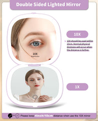 WOBSION 10x magnifying close-up revealing fine detail for precise grooming and tweezing