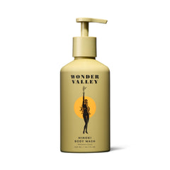 WONDER VALLEY front bottle showing product name and size, highlights gentle formulation