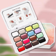 Woobena color swatch array displaying vibrant shades for versatile ombre