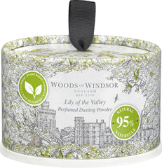 Woods of Windsor front packaging showing Lily of the Valley elegance and instant freshness