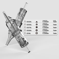 Wormhole Tattoo translucent grey tube highlighting needle visibility advantage