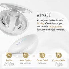 WOSADO close-up of lash fibers highlighting soft texture