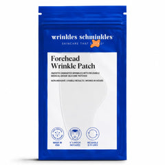 Wrinkles Schminkles front view of silicone forehead patch showing shape and fit benefit smoothing