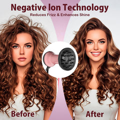 WUFAYHD dryer in use on curly hair delivering gentle fast drying