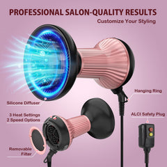 WUFAYHD side view highlighting ergonomic handle for comfortable styling