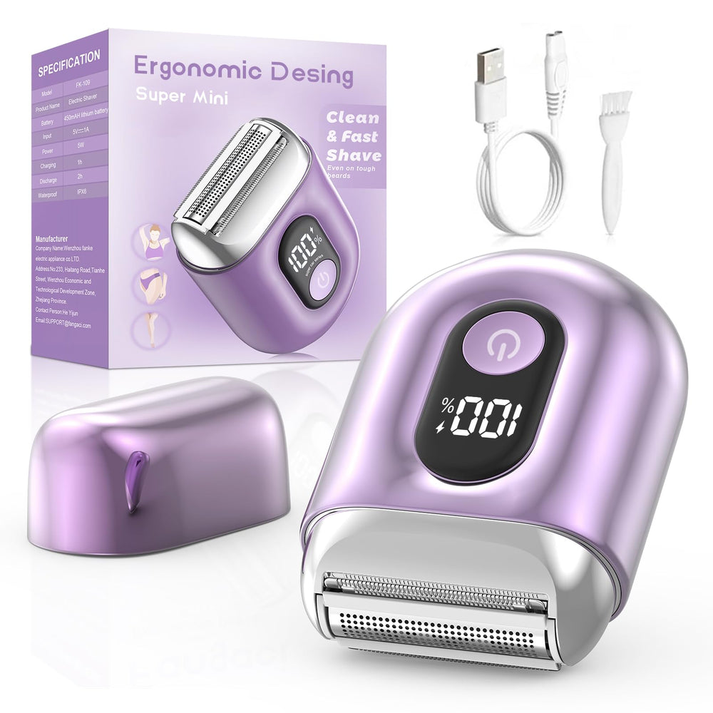 Xcdgiogw front view of foil shaver showing compact design and portability benefit