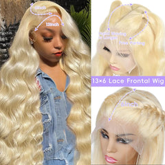 XIAPAY close-up of 13x6 HD lace hairline offering natural blend benefit