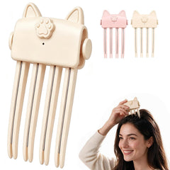 XIDIAK front view of beige heated volume clip showing accessible roots lift