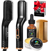 XIKEZAN kit front view showing brush oil balm comb, highlights full kit convenience