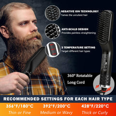 XIKEZAN comb in use styling beard illustrating faster detangling and neat finish