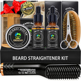 XIKEZAN front view of beard straightener showing compact design and portability