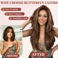 XIXIBI back view showing full 26-inch length and soft flowing layers