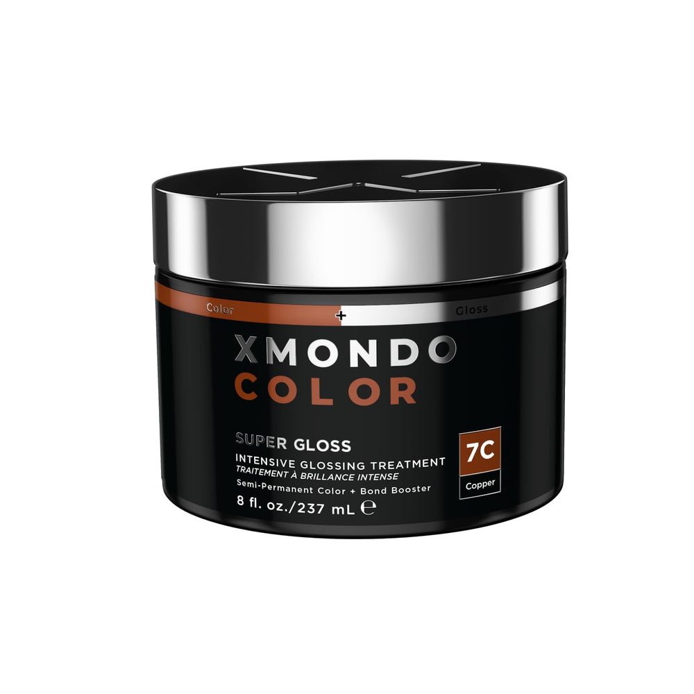 XMONDO front packaging showing copper shade and glossy finish benefit