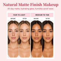 XOTMPFLY applying foundation on hand to show color-changing pigments and blendability