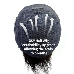 XSY half wig worn as headband style for quick fashionable look