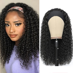 XSY front view of 16-inch deep wave wig showing natural 1B color and volume benefit