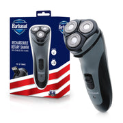 XTREME Barbasol front view showing compact cordless razor and ergonomic shape for easy shaving