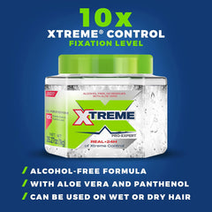 Xtreme label detail showing ingredients and alcohol-free benefit