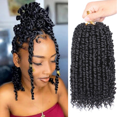 XTREND front packaging of 8-pack 10 inch passion twists showing product color and count