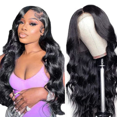 Yamikk front view showing natural hairline and full body wave benefit real appearance