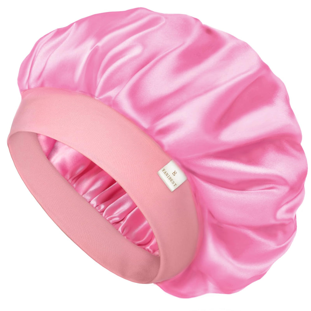 YANIBEST bonnet front view showing neat fit and soft satin finish for comfortable nights
