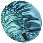YANIBEST bonnet front view showing smooth satin and neat finish for gentle hair care
