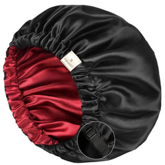 YANIBEST front view of bonnet showing smooth satin and full coverage benefit