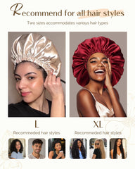 YANIBEST bonnet worn while sleeping demonstrating hair protection and comfort