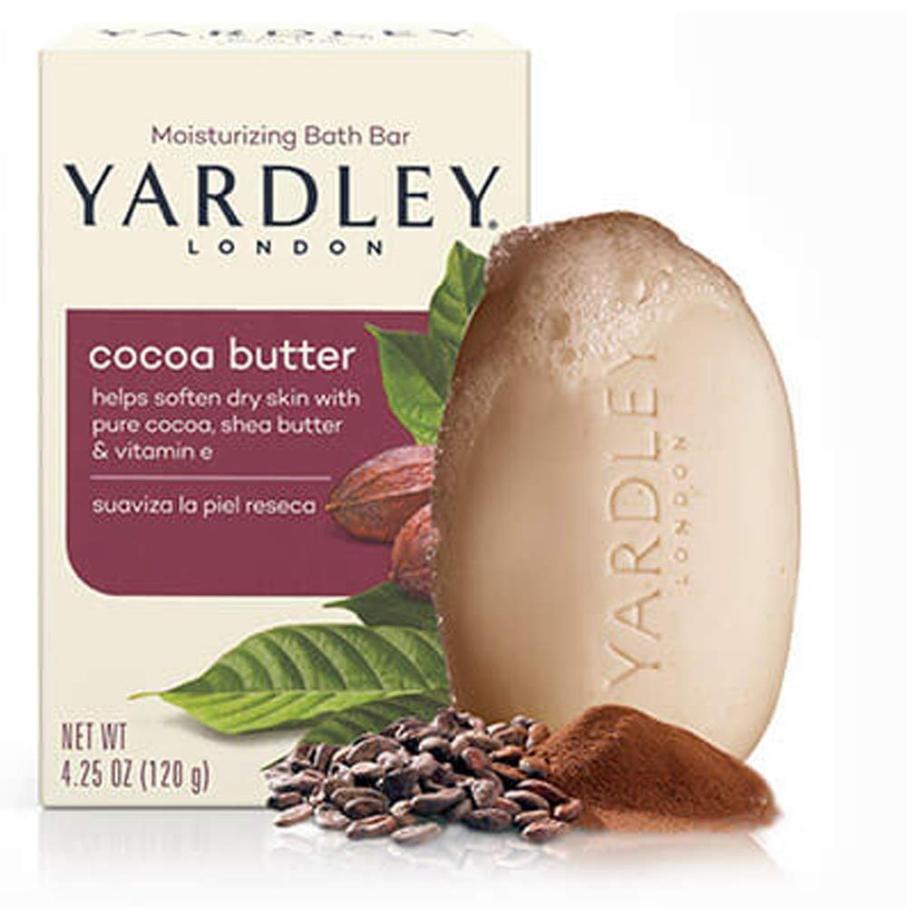 Yardley front packaging showing bar and benefits for soft skin