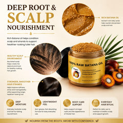 YBW open jar revealing raw batana paste for deep hair moisture