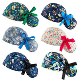 YEAJOIN front view of six-pack caps showing patterns and packaging, convenient rotation