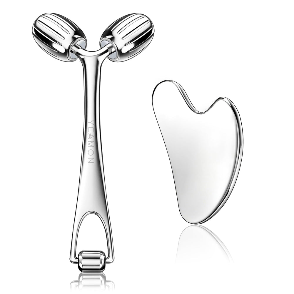 Yeamon dual-head roller front view showing smooth glide and cooling benefit