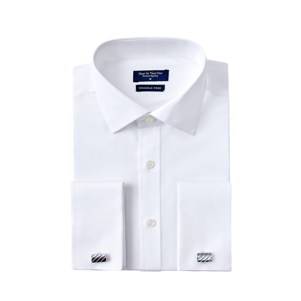 Year In Year Out front view white shirt showing clean formal look and versatility