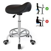 YEEZEE front view showing ergonomic saddle shape and stable base benefit
