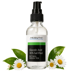 YEOUTH front packaging showing the glycolic peel for clearer-looking skin