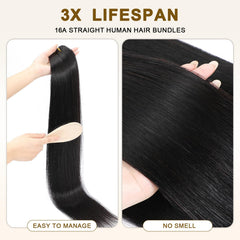 YesBase bundle ends detail demonstrating thick tails and no shedding