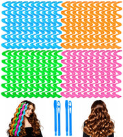 YEVYO front set layout showing all 40 curlers and two hooks for full-head styling
