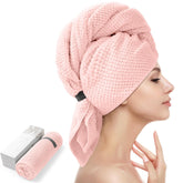 YFONG front view shows oversized towel wrap and easy-use benefit