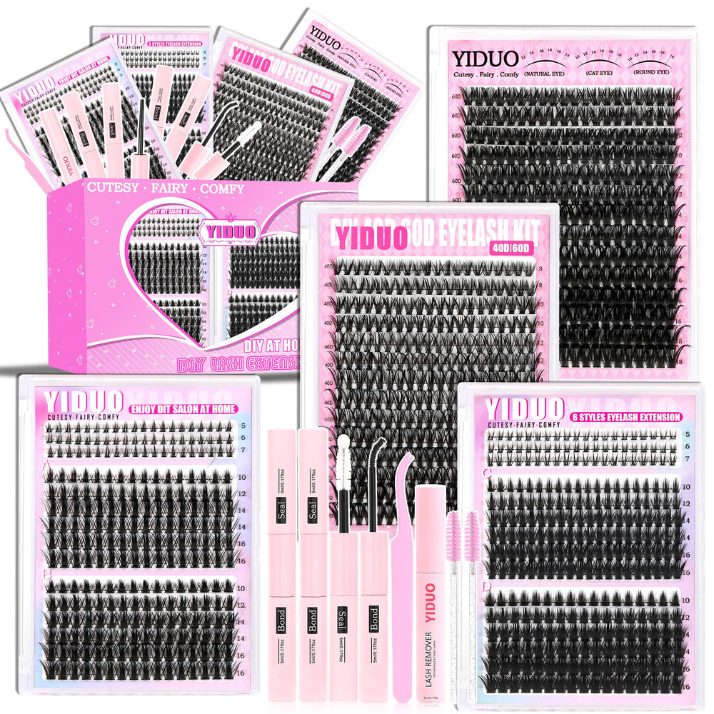 YIDUO front packaging showing full 1094-piece kit and contents for versatile styling