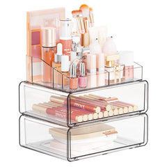 Yieach front view clear acrylic organizer showing neat display and easy access