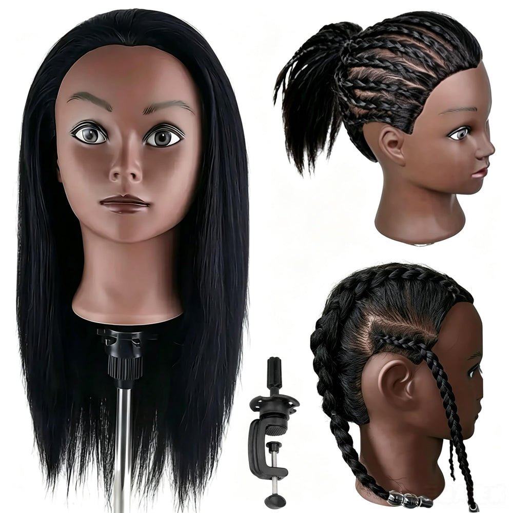 Yiifiulyn front view mannequin head showing realistic features and styling benefits