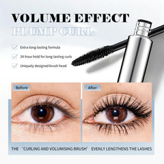 YLbufllay mascara texture swatch showing deep-black pigment and fiber finish