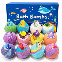 YLXYZUAD front packaging showing 12 bath bombs and gift box, perfect for gifting