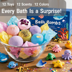YLXYZUAD reveal of hidden keepsake inside a dissolving bath bomb, fun surprise